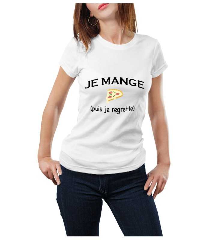 Jai Quitte Ma Femme Pour Ma Maitresse Et Je Regrette Achat t shirt slogan femme je mange puis je regrette