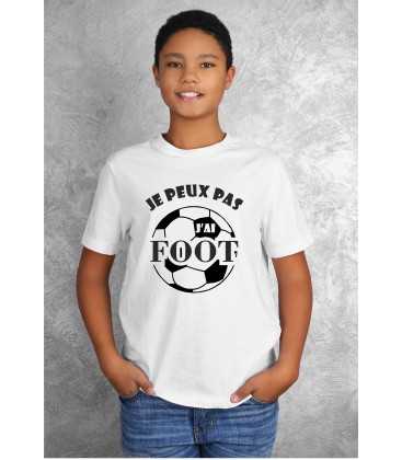 T-shirt Enfant Je peux pas J'ai foot