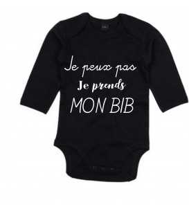 Body bébé Je peux pas je prends mon bib