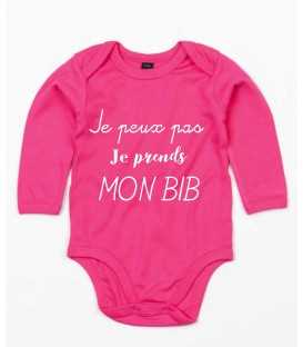 Body bébé Je peux pas je prends mon bib