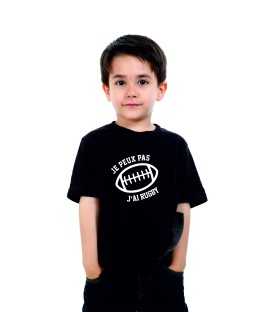 T-shirt Enfant Je peux pas j'ai rugby