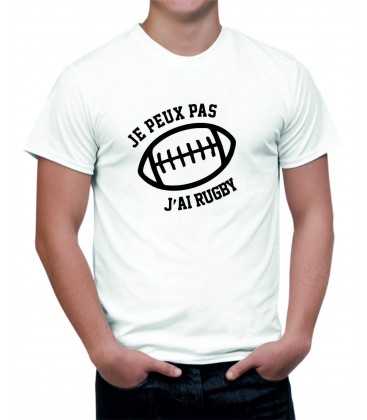 T-shirt homme Je peux pas j'ai rugby