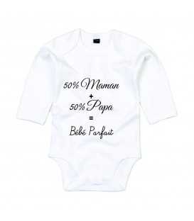 Body bébé parfait 50 % Maman 50% Papa