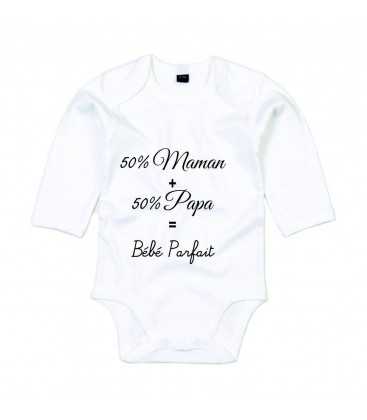 Body bébé parfait 50 % Maman 50% Papa