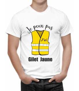 T-shirt homme JE PEUX PAS j'ai gilet jaune