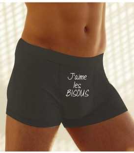 Boxer Homme Humour J'aime les bisous