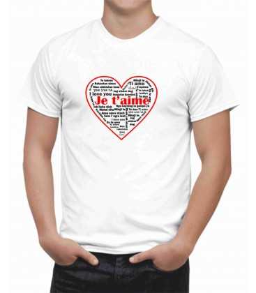 T-shirt homme Je t'aime toutes les langues