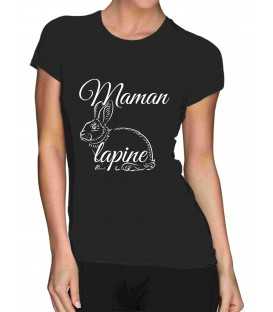 T-shirt femme maman lapine