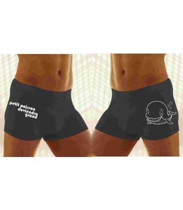 Boxer Homme Humour petit poisson deviendra grande