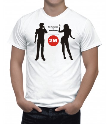 T-shirt Homme distance à Respecter