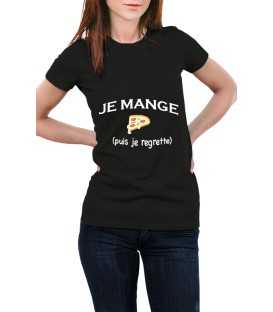 T-shirt femme Je mange puis je regrette