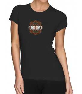 T-shirt femme flower power