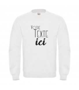 Sweat homme 100 % Personnalisable avec votre Texte