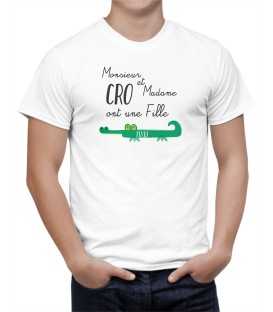 T-shirt homme Monsieur et Madame CrocOdile