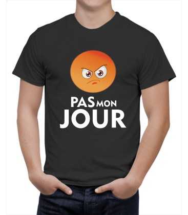 T-shirt homme Pas mon jour Emoticone Faché